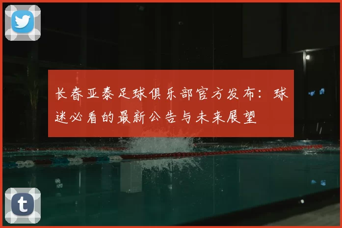 长春亚泰足球俱乐部官方发布:球迷必看的最新公告与未来展望